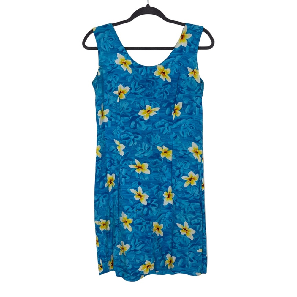 Jams World Blue Floral Sleeveless Mini Dress Small